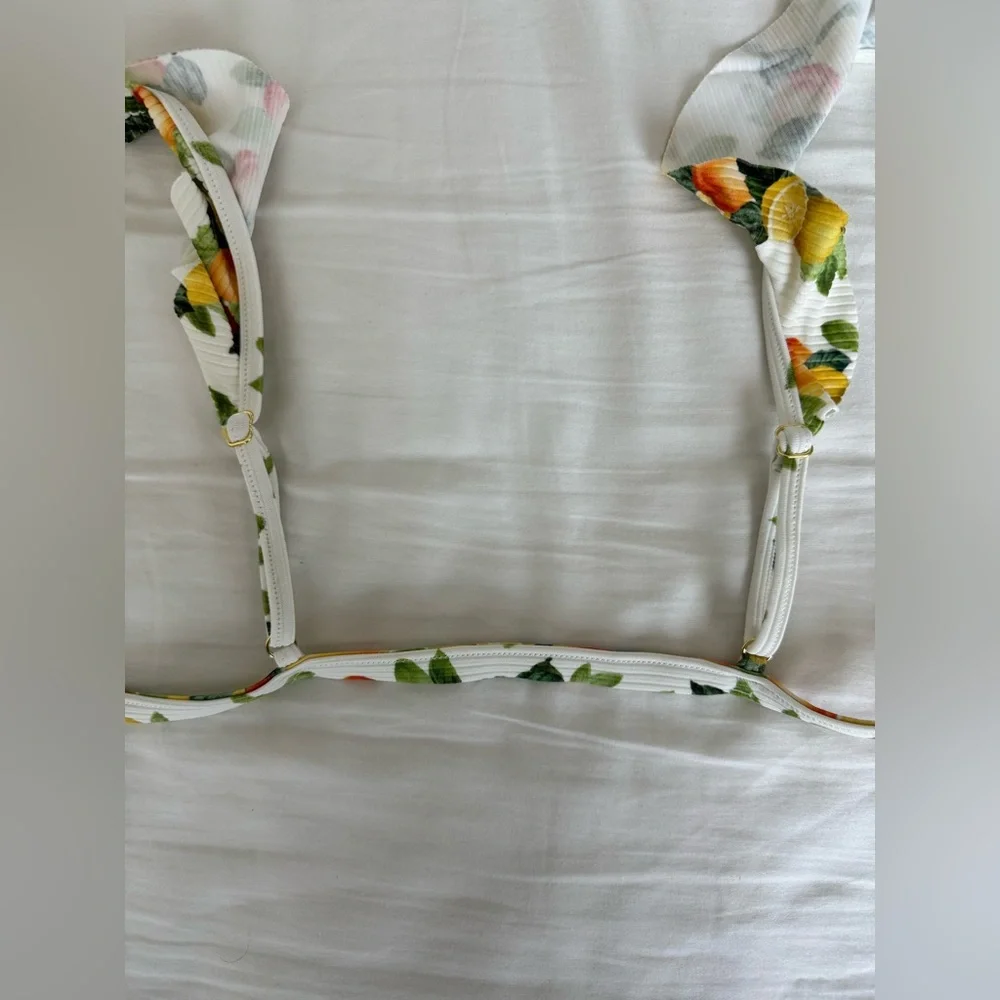 Show Me Your MuMu Yellow Lemon Print Ruffle Bikini Set - Picture 8 of 15